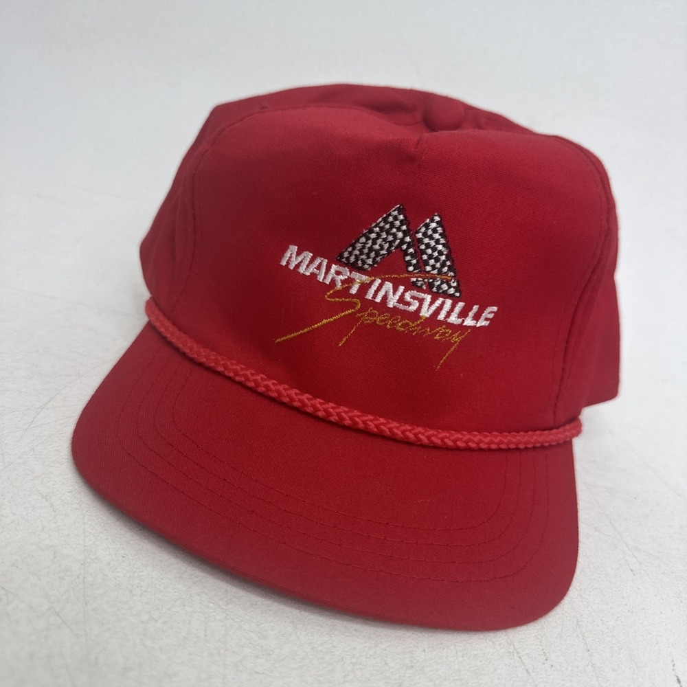 Vintage Martinsville Speedway red rope trucker hat